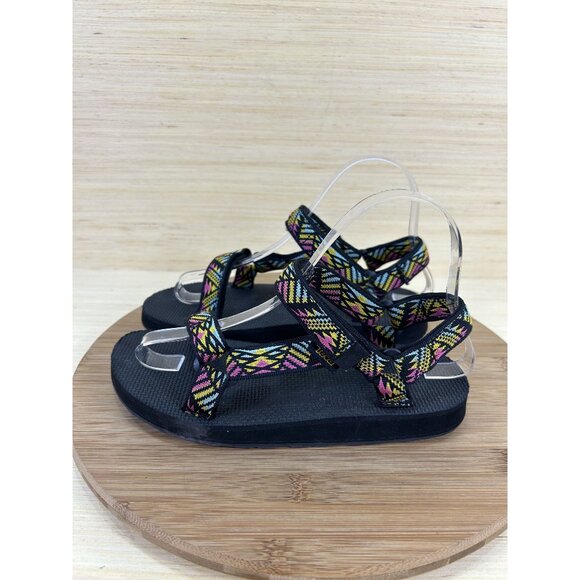 Teva Original Universal Boomerang Pink Sandals Youth Size 4 - Picture 1 of 8